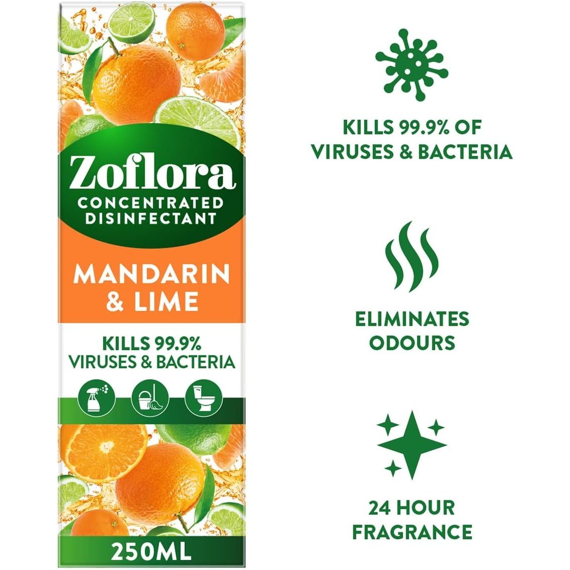 Zoflora dezinfekanto efektyvumas
