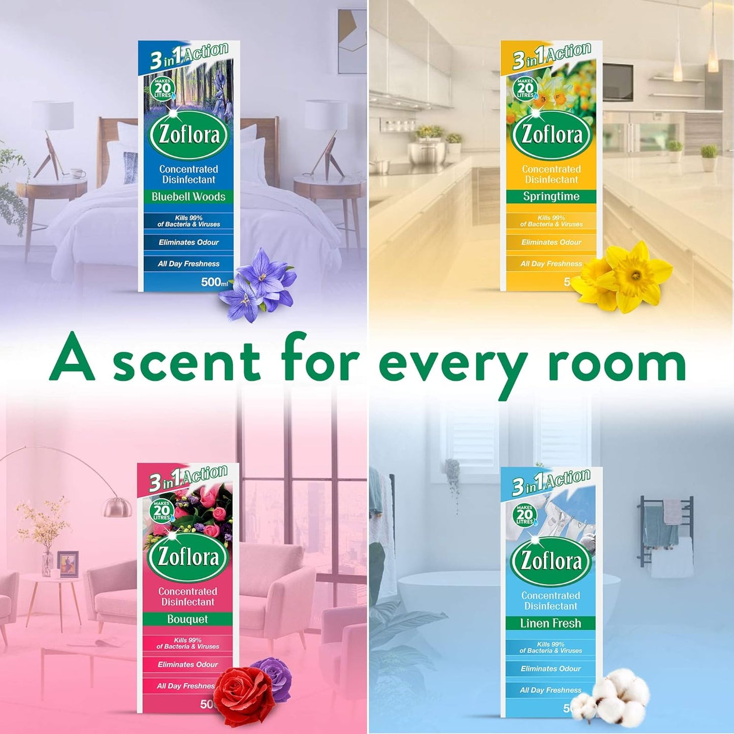 "Zoflora" Koncentruotas Dezinfekantas 500ml - Springtime