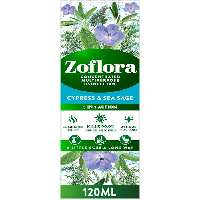 "Zoflora" Koncentruotas Dezinfekantas 120ml - Cypress & Sea Sage