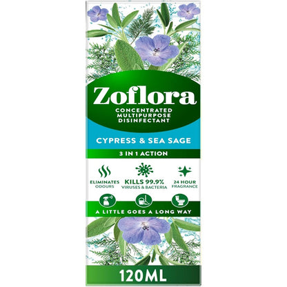 "Zoflora" Koncentruotas Dezinfekantas 120ml - Cypress & Sea Sage