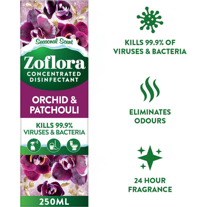 "Zoflora" Koncentruotas Dezinfekantas 250ml - Orchid & Patchouli