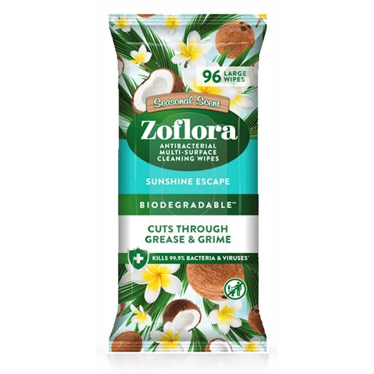 "Zoflora" Antibakterinės Valymo servetėlės 96vnt - Sunshine Escape