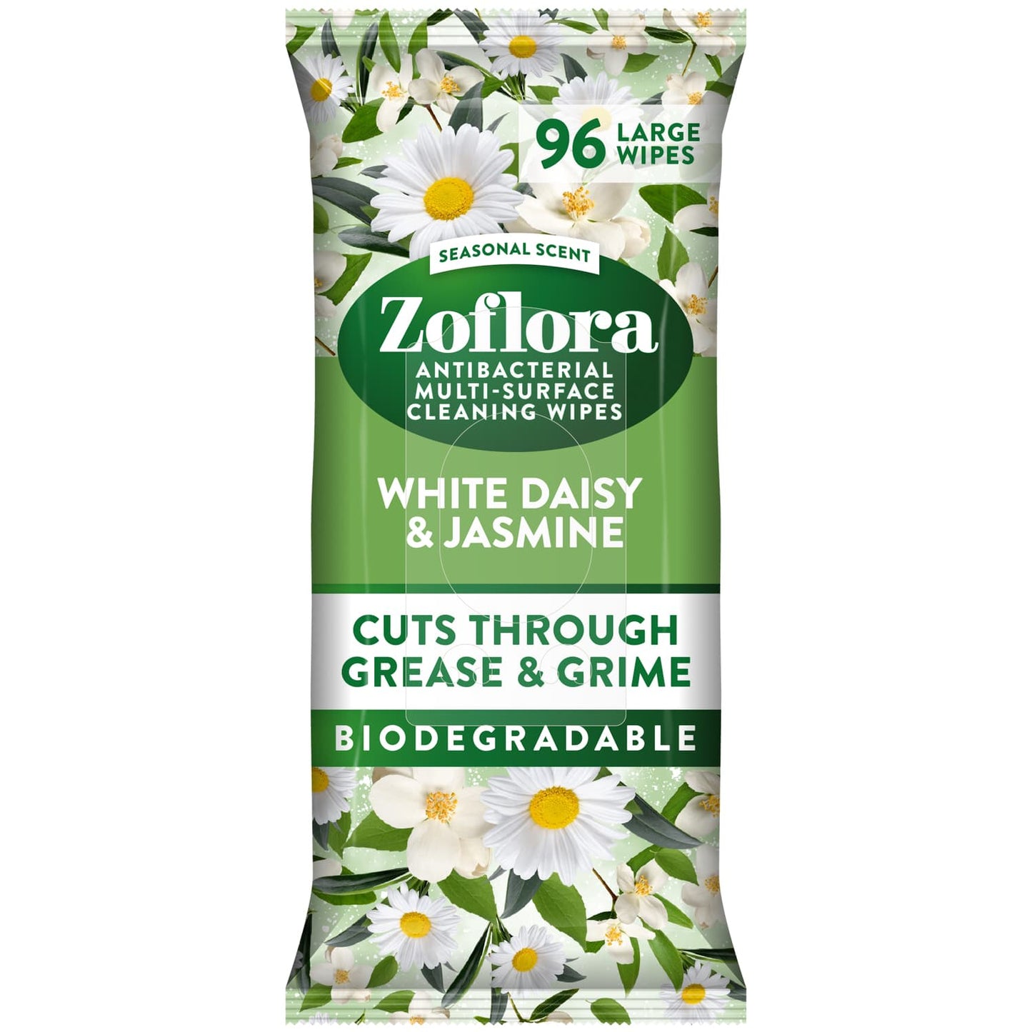 "Zoflora" Antibakterinės Valymo servetėlės 96vnt - White Daisy & Jasmine